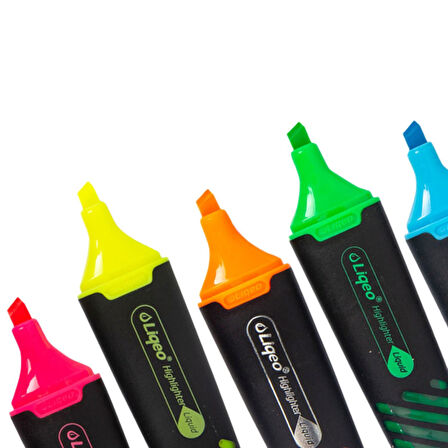 Liqeo Liquid Flat Fosforlu Kalem (H-3128) 5 Renk