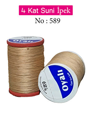 Oyalı 4 Kat Suni İpek İplik İğne Oyası Boncuk İpi Tığ Oyası No:589