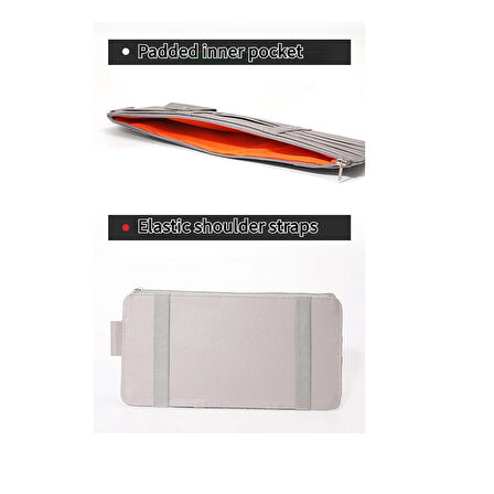 Kia Stonic uyumlu iç güneşlik cüzdanı - çok amaçlı çanta - deri lüks model - kartlık gözlüklük cüzdan vb