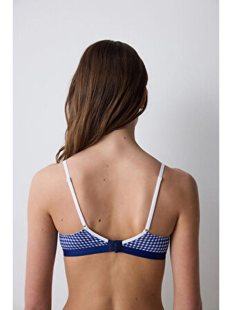 Penti Desenli Triangle Lacivert Sütyen