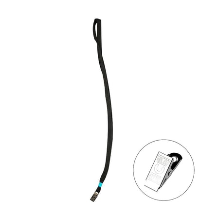3A 854 Yaka Kart Askı İpi Metal Klipsli Siyah Tekli (1 Adet)