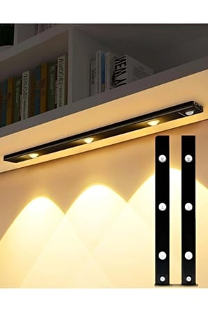 Bella Slim Cabinet Hareket Sensörlü Siyah Dimmerli LED Dolap Lambası