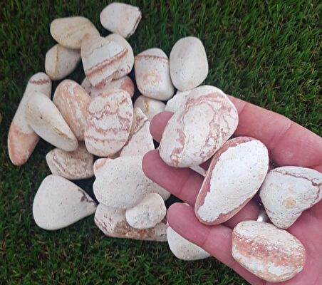 Sarı Çizgili Dolomit Taş 20 Kg 2-4 Cm Renkli Dolomit Dekoratif Taş