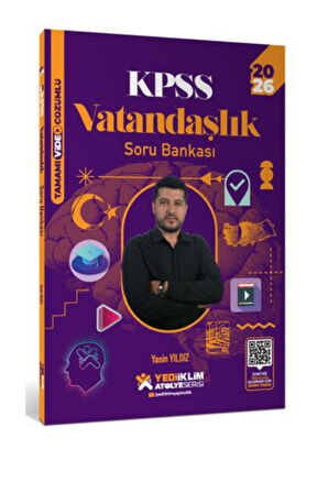2026 KPSS Atölye Genel Kültür Vatandaşlık Video Çözümlü Soru Bankası+Video Ders Notları-2 KİTAP-SET