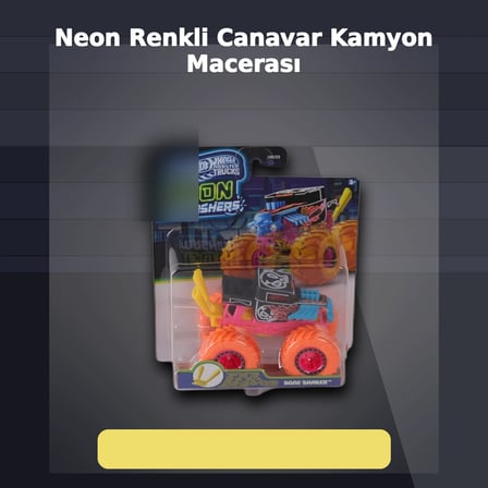 JMV39 Neon Renkli 1:64 Ölçek Canavar Kamyon Monster Trucks Smashers Araç