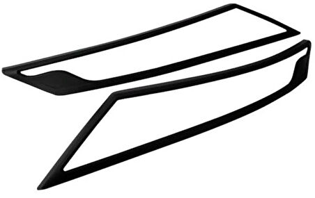 Mitsubishi L200 2019+ Far Çerçevesi Kaplama - Siyah