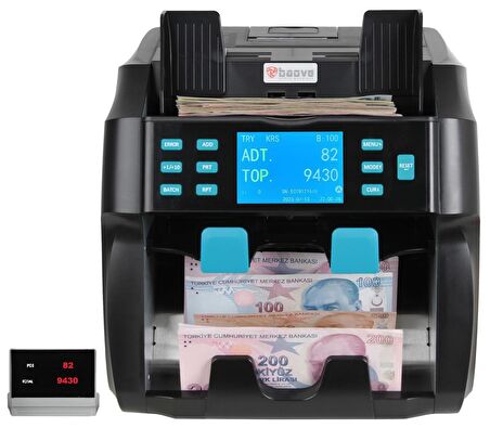 Baove GB9000 Çift Katlı Karışık Para Sayma Makinesi ve  Sahte Yakalama - Printer - Müşteri Ekranı