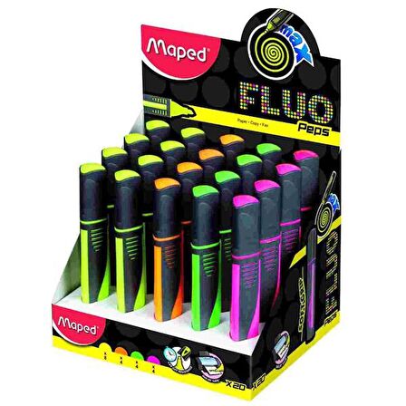 Maped Fosforlu Kalem Fluo Paps 5 Renk 742937   24'lü Paket / Maped