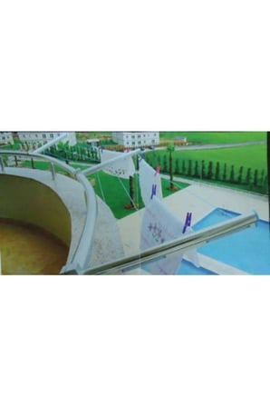 Balkon Korkuluk Küpeşte Için Çamaşır Kurutma Askısı Yuvarlak Model