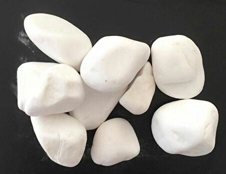 Dolomit Taş 10 Kg 6-10Cm Beyaz Dere Taşı Çakıl Taşı Bahçe Süs Taş