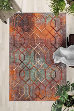Kaymaz Taban Yıkanabilir Halı – Mutfak, Salon, Yatak Odası için Modern Dijital Baskı Halı (SLNHALI67