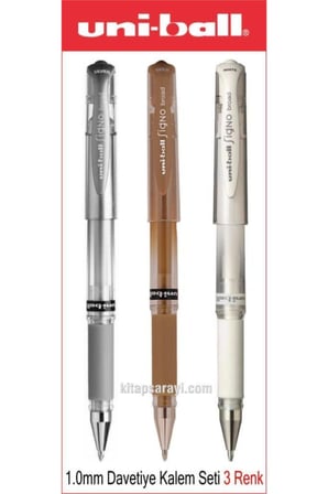 UNİ-BALL Uniball Signo Broad 1.0 Mm Davetiye Kalem Seti 3 Adet Um-153
