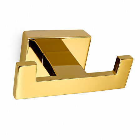 Adnoss Lüks Kenzo 2'li Askılık - Havlu Askılık - Bornoz Askılık - Gold