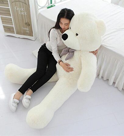 140 cm Papyonlu Sevimli Peluş Ayı - Sevgiliye Özel Hediye
