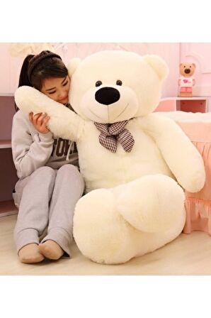 140 cm Papyonlu Sevimli Peluş Ayı - Sevgiliye Özel Hediye