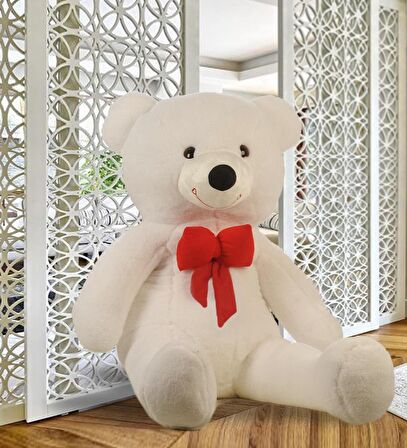 140 cm Papyonlu Sevimli Peluş Ayı - Sevgiliye Özel Hediye