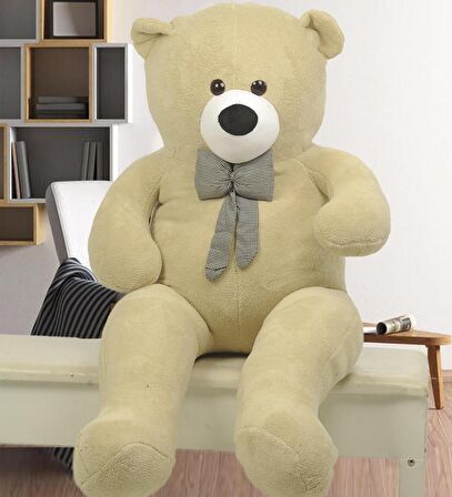 140 cm Papyonlu Sevimli Peluş Ayı - Sevgiliye Özel Hediye