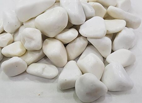 Dolomit Taş 3 Kg 4-6 Cm Beyaz Dere Taşı Çakıl Taşı Bahçe Süs Taş