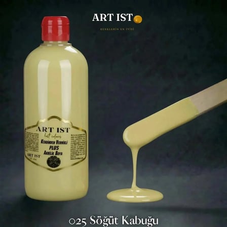 ART IST Kendinden Vernikli PLUS Su Bazlı Akrilik Boya 500 ml - 025 Söğüt Kabuğu