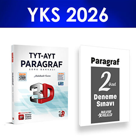 2026 TYT AYT Paragraf Soru Bankası 3D Yayınları Paragraf Deneme Hediye