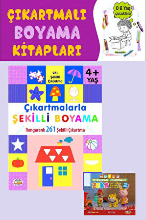 4 Yaş ve Üzeri Çıkartmalarla Şekilli Boyama (146 Şekilli Çıkartma)