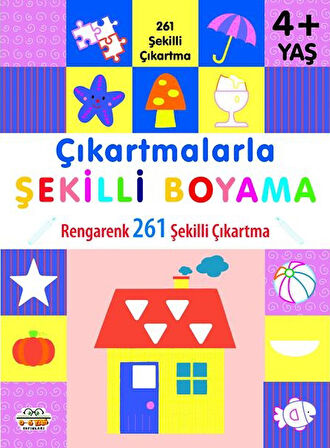 4 Yaş ve Üzeri Çıkartmalarla Şekilli Boyama (146 Şekilli Çıkartma)