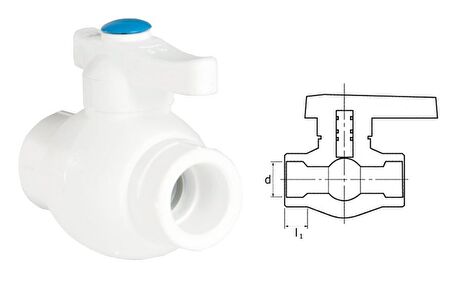 Ege Yıldız PPRC 20 mm Küresel Vana Gri