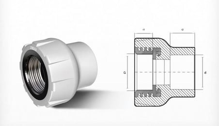 Ege Yıldız PPRC 25x1/2 Dişi Adaptör Beyaz