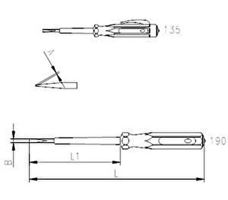 İzeltaş 4550 Elektrik Kontrol Kalemi 190 mm