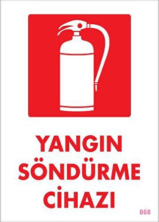 Yangın Söndürme Cihazı Uyarı Levhası 25x35 KOD:868