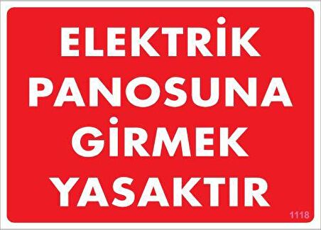 Elektrik Panosu Levhası 25x35 KOD:1118