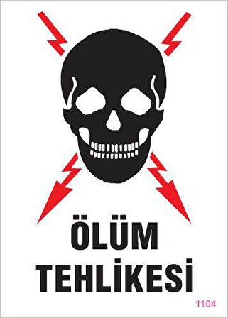 Ölüm Tehlikesi Uyarı Levhası 25x35 KOD:1104