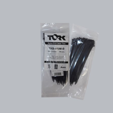 Tork TKB-150M-B Kablo Bağı Siyah 2.5 mm 150 mm 100 Adet