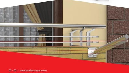 S'82 Koral Kurutmalık Alüminyum Balkon Tipi