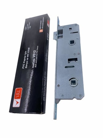 S'82 VRL V512 Kapı Kilidi Gömme Kilit Gri PVC Banyo