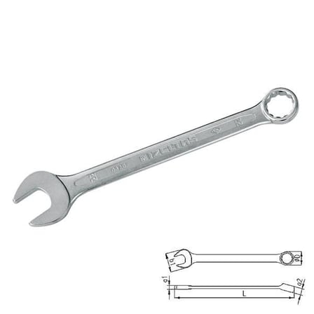 İzeltaş 0320 Kombine Anahtar 8 mm Kısa Boy Krom Vanadyum