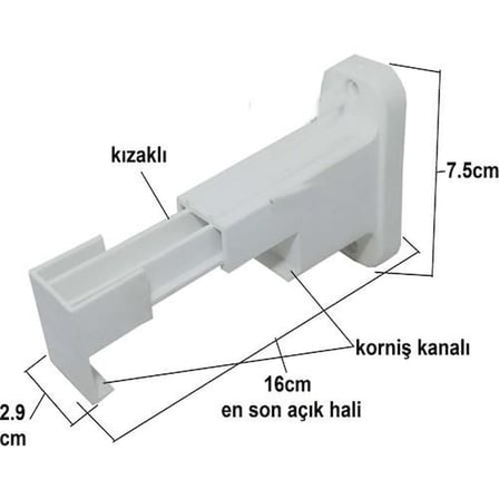 S'82 Korniş Aparatı Plastik Duvar Montaj