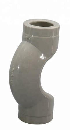 S'82 PPRC 25 mm Kısa Köprü Kavis Hortum Bağlantısı Gri