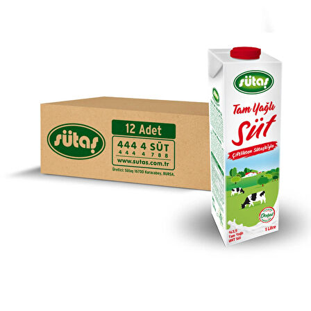 Tam Yağlı Süt 1 L (12 adet)