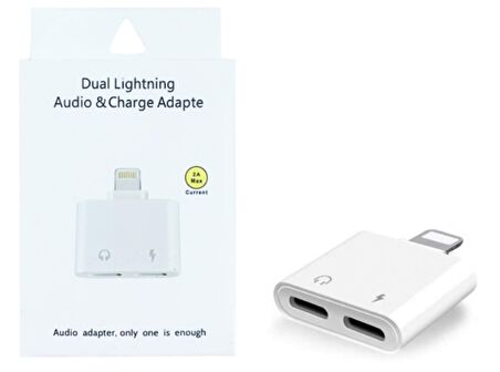 Platoon PL-8751 Yeni Nesil iPhone Lightning Şarj ve Kulaklık Girişi Otg Adaptör