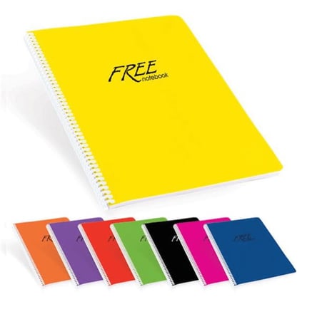Keskin Color A4 Spiralli Defter Free Office Plastik Kapak Çizgili 80 Yaprak 320421-99 (12 Li Paket)