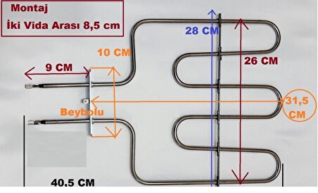 Mekappa 1300 Watt Fırın Rezistans , Mekappa Fırın Rezistansı
