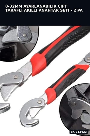 8-32mm Ayarlanabilir Çift Taraflı Akıllı Anahtar Seti - 2 Parça Kombine El Aleti BX-313433