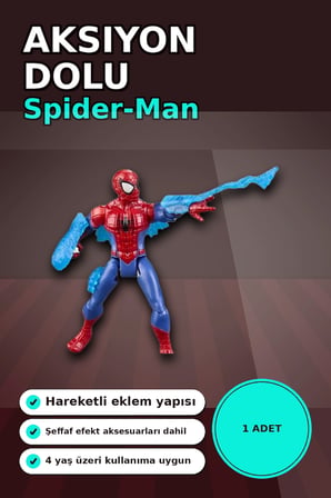 Marvel Spider-Man ActionVerse 12 cm Aksiyon Figürü - Hareketli Eklem ve Aksesuarlı Süper Kahraman Oyun Seti