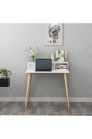 Mobilya Gezegeni Rona Çalışma Masası - Beyaz - 90 cm