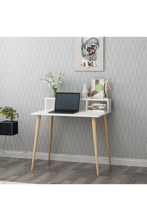 Mobilya Gezegeni Rona Çalışma Masası - Beyaz - 90 cm