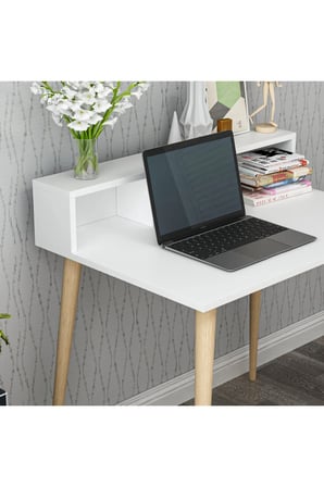 Mobilya Gezegeni Rona Çalışma Masası - Beyaz - 90 cm