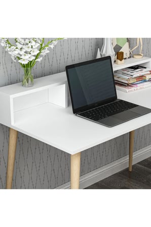 Mobilya Gezegeni Rona Çalışma Masası - Beyaz - 120 cm