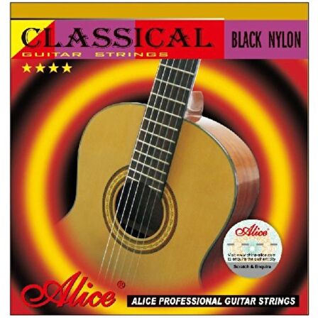 Alice A105-BK Klasik Gitar Takım Tel (Siyah Misineli)