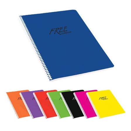 Keskin Color A5 Spiralli Defter Free Plastik Kapak Çizgisiz 80 Yaprak 450120-99 (12 Li Paket)